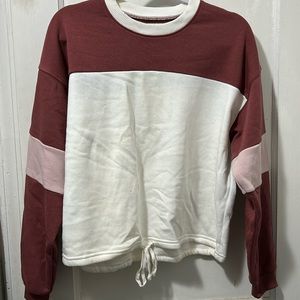 Lightweight color block crewneck (women)